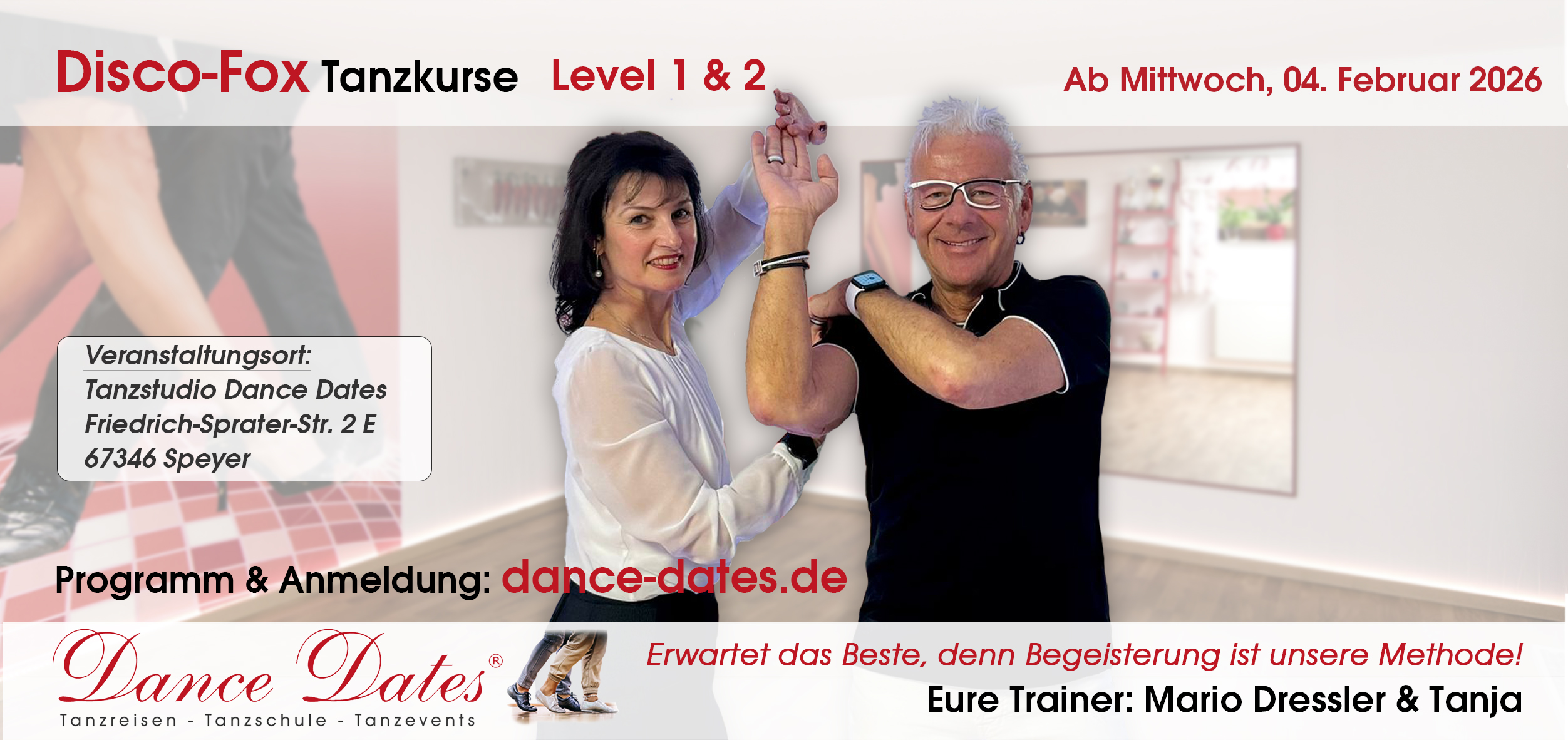 START: Disco-Fox-Tanzkurse in der Tanzschule Speyer